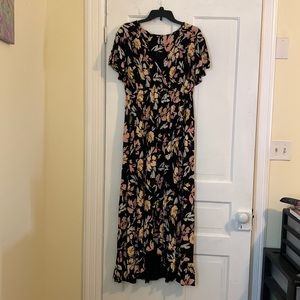 Isabel maternity Floral Maxi dress, Sz XL
